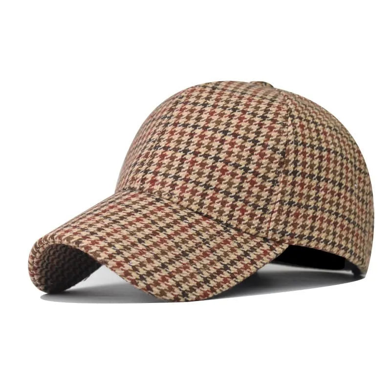 Lincoln Men's Houndstooth Cotton Baseball Cap – view 1