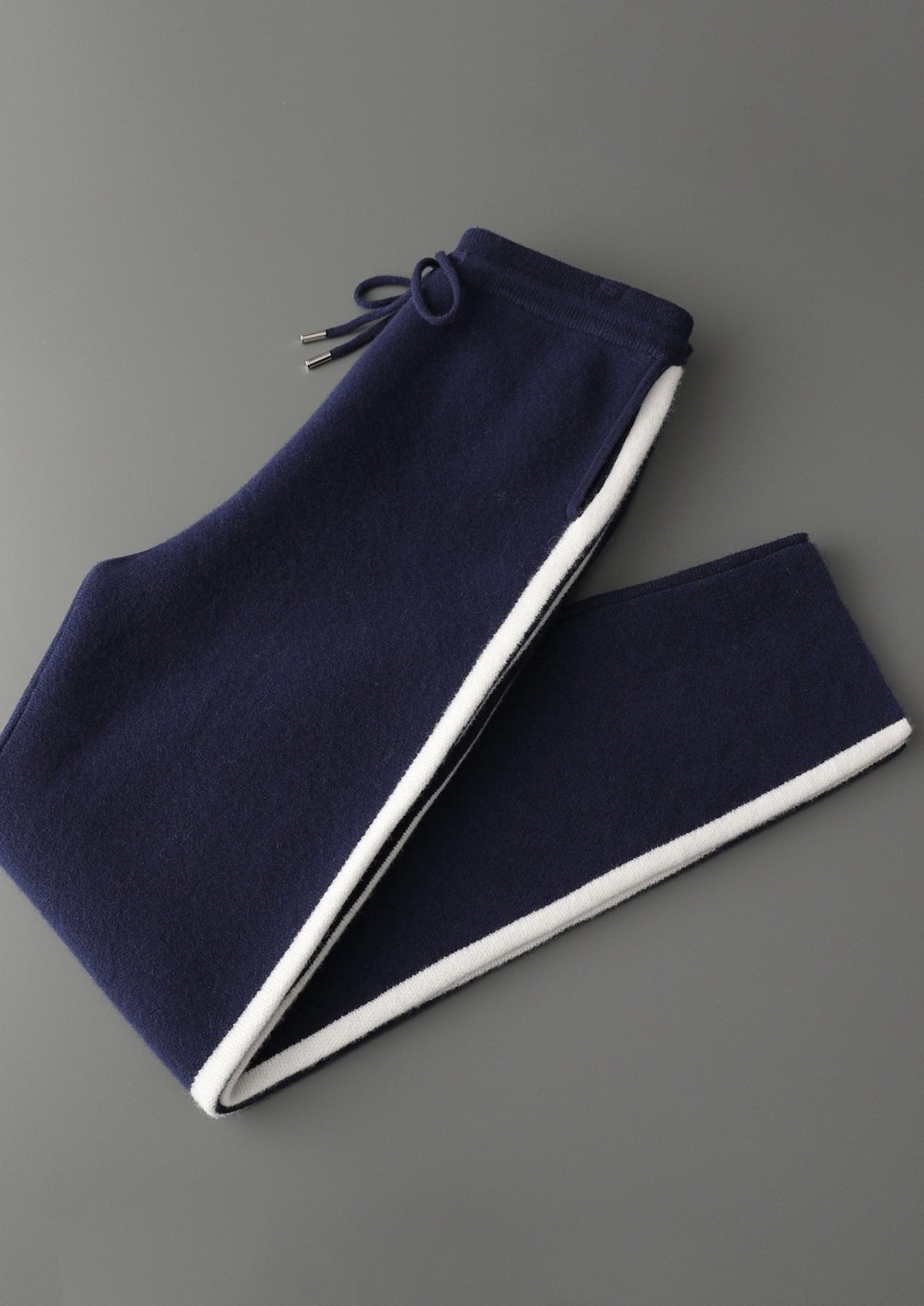 Men's Extra-Fine Merino Wool Striped Leisure Trousers – view 16