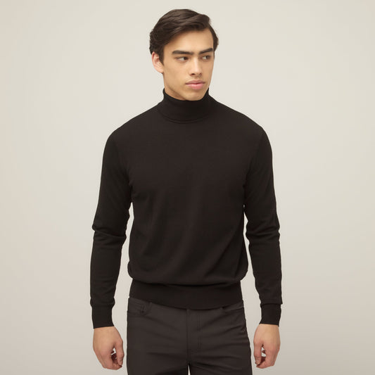 Men's Stretch Merino Wool Turtleneck Jumper – view 1