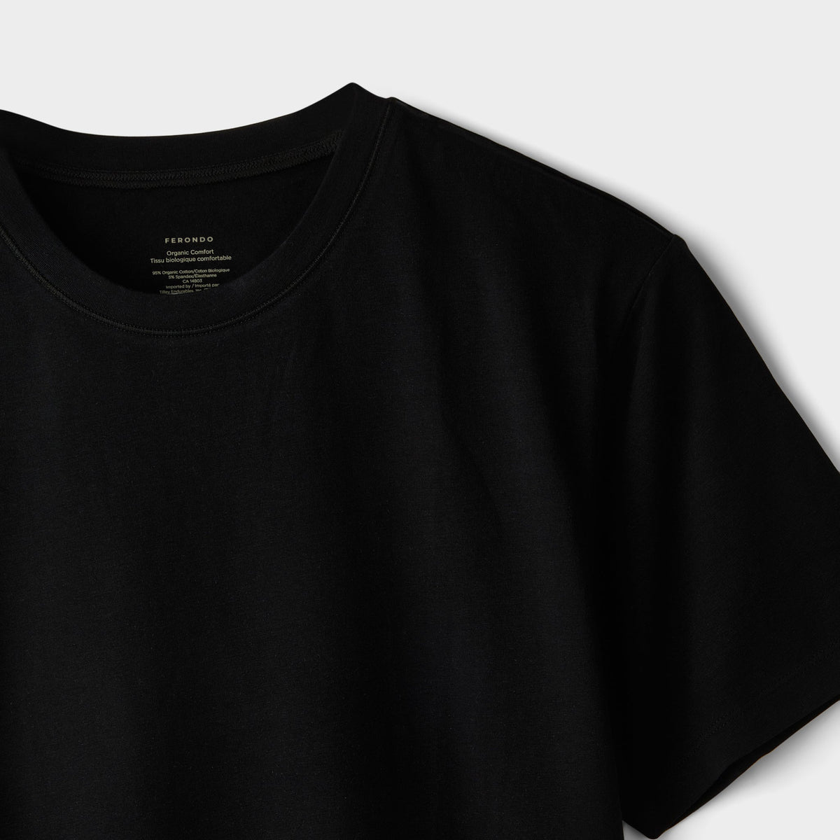 Men's Organic Cotton Crew Neck T-Shirt in White – view 16