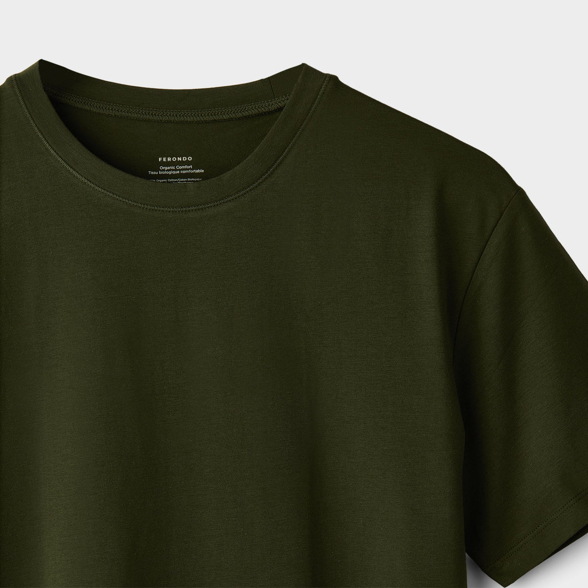 Men's Organic Cotton Crew Neck T-Shirt in White – view 11
