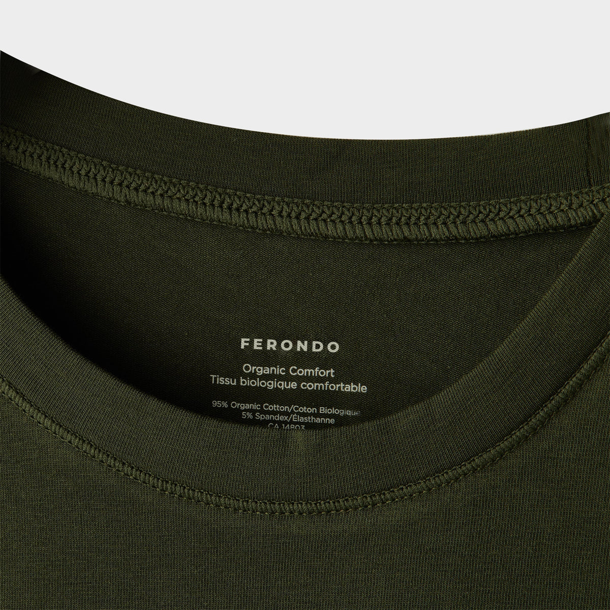Men's Organic Cotton Crew Neck T-Shirt in White – view 12