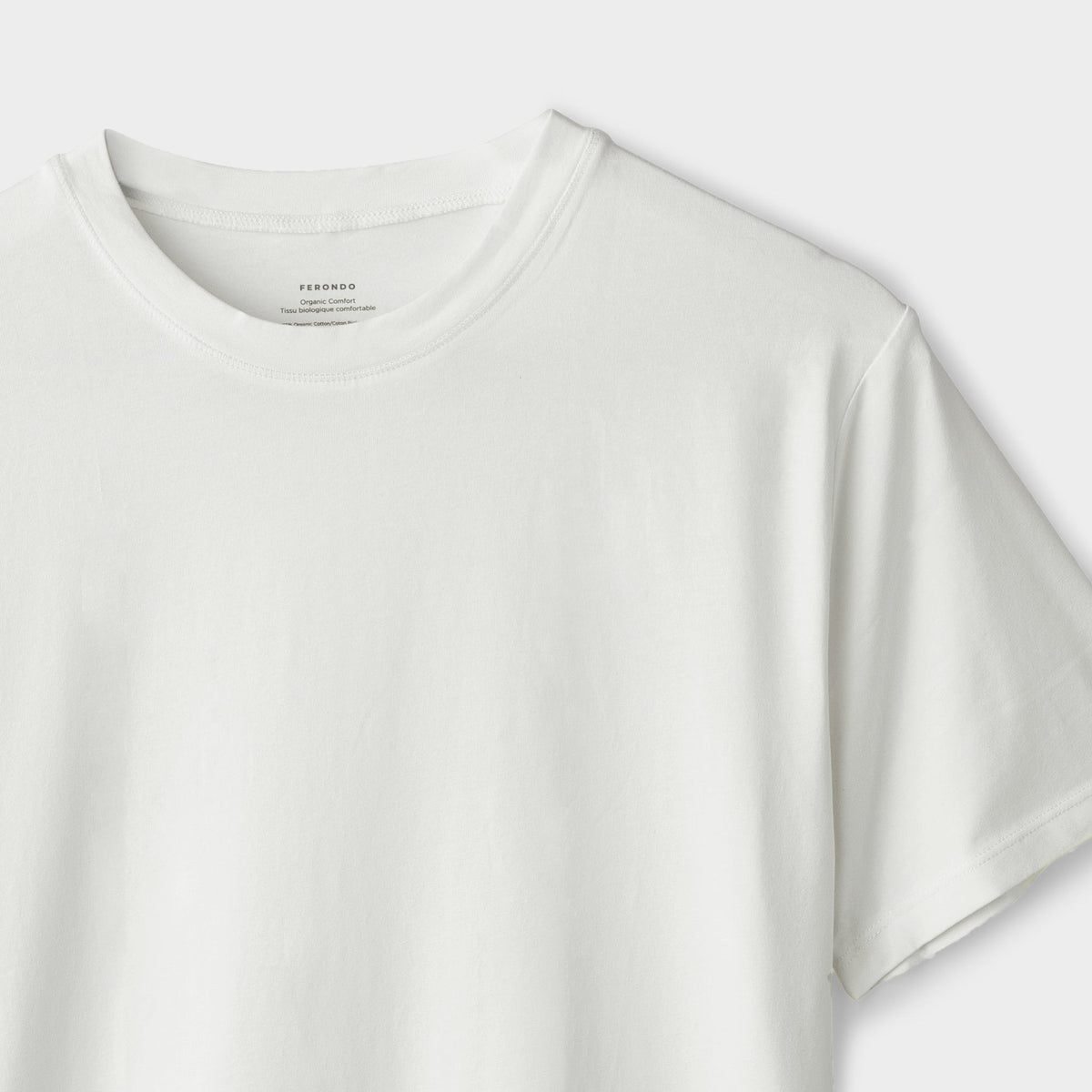 Men's Organic Cotton Crew Neck T-Shirt in White – view 6