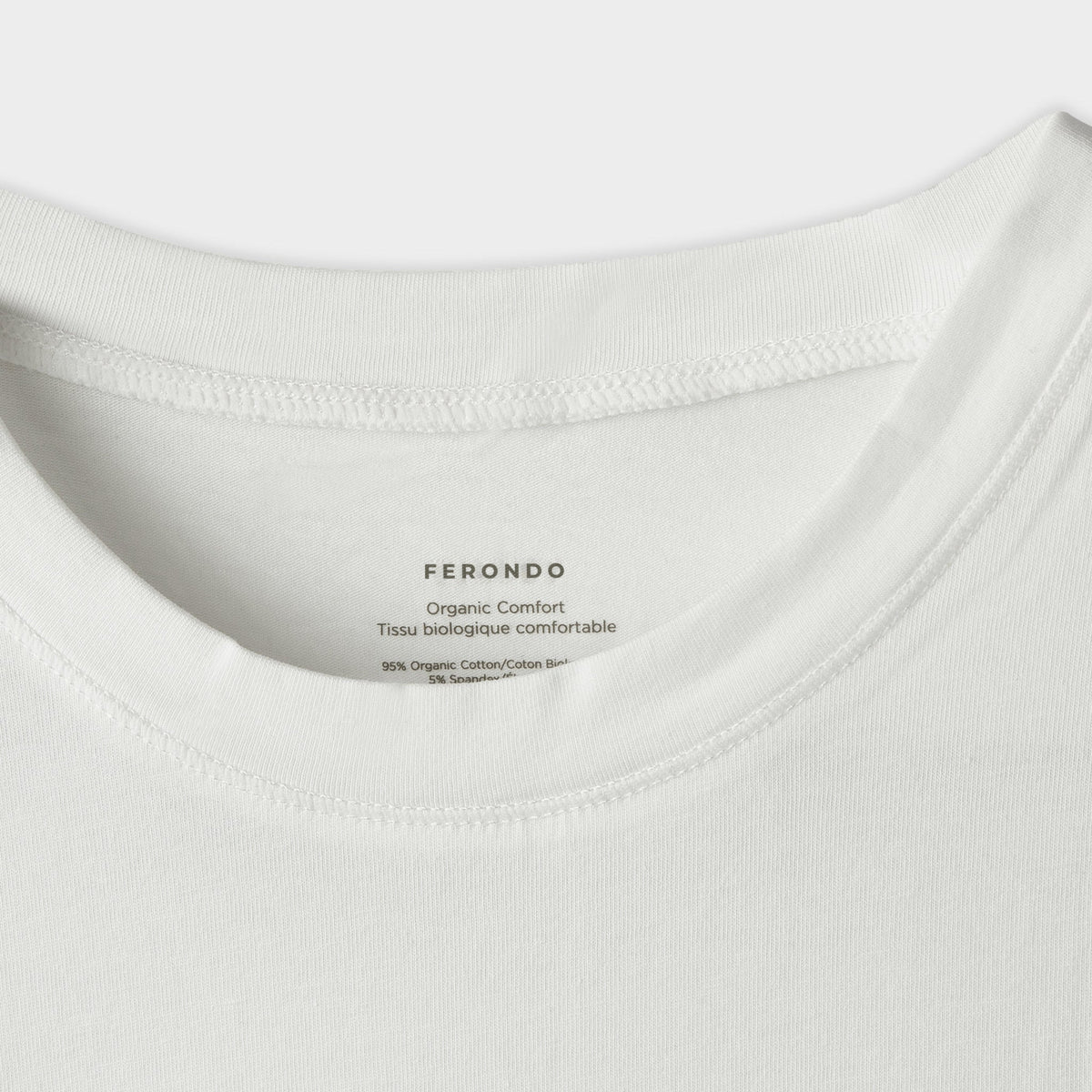 Men's Organic Cotton Crew Neck T-Shirt in White – view 7