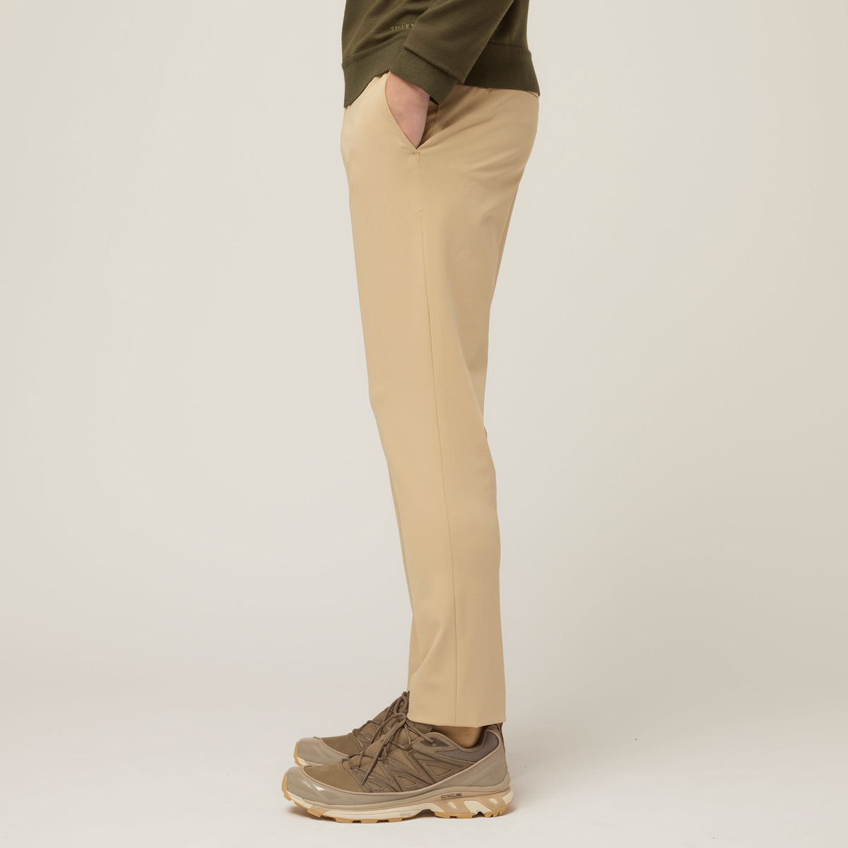 Men's Slim Stretch Twill Trousers – Durable Abrasion-Resistant Fabric, Wrinkle Resistant for Travel – view 2