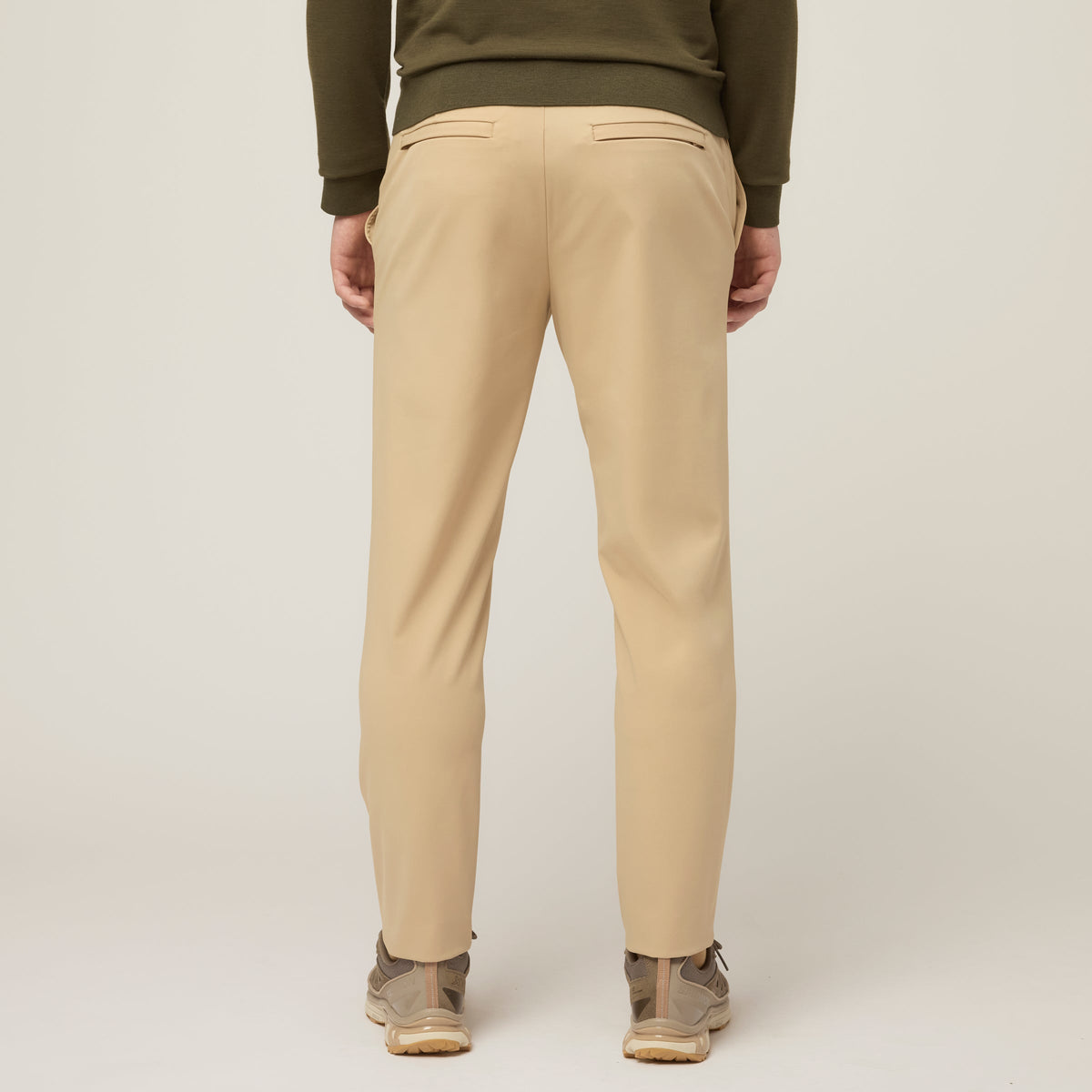 Men's Slim Stretch Twill Trousers – Durable Abrasion-Resistant Fabric, Wrinkle Resistant for Travel