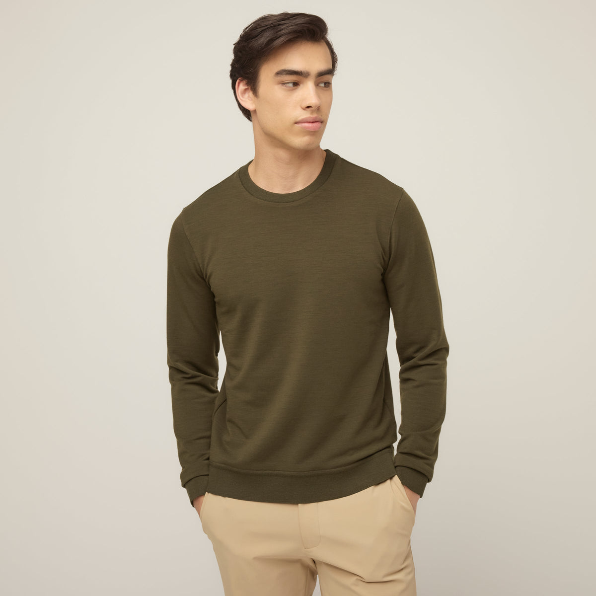 Men's Merino Wool Crew Neck Sweatshirt – view 1