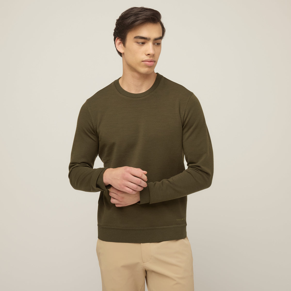 Men's Merino Wool Crew Neck Sweatshirt – view 2