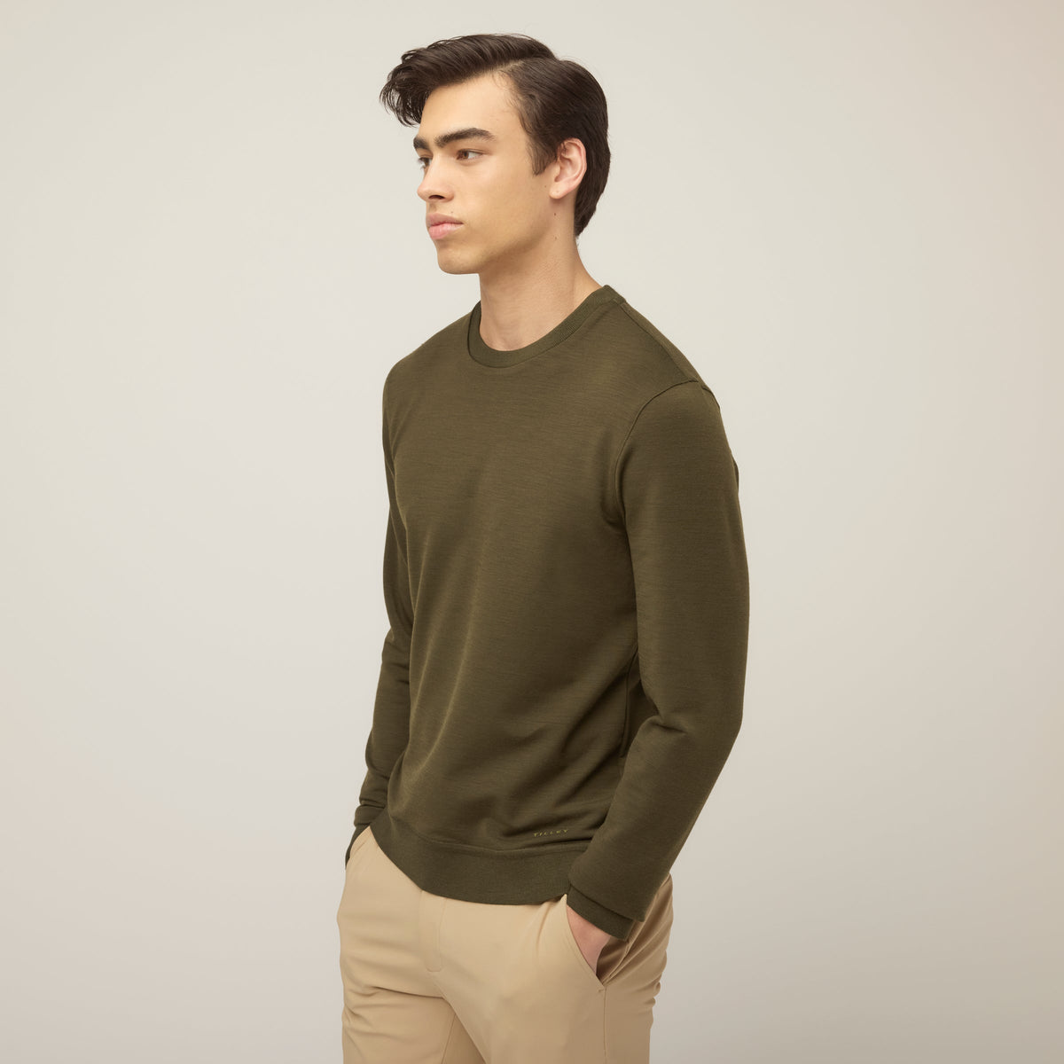 Men's Merino Wool Crew Neck Sweatshirt – view 3