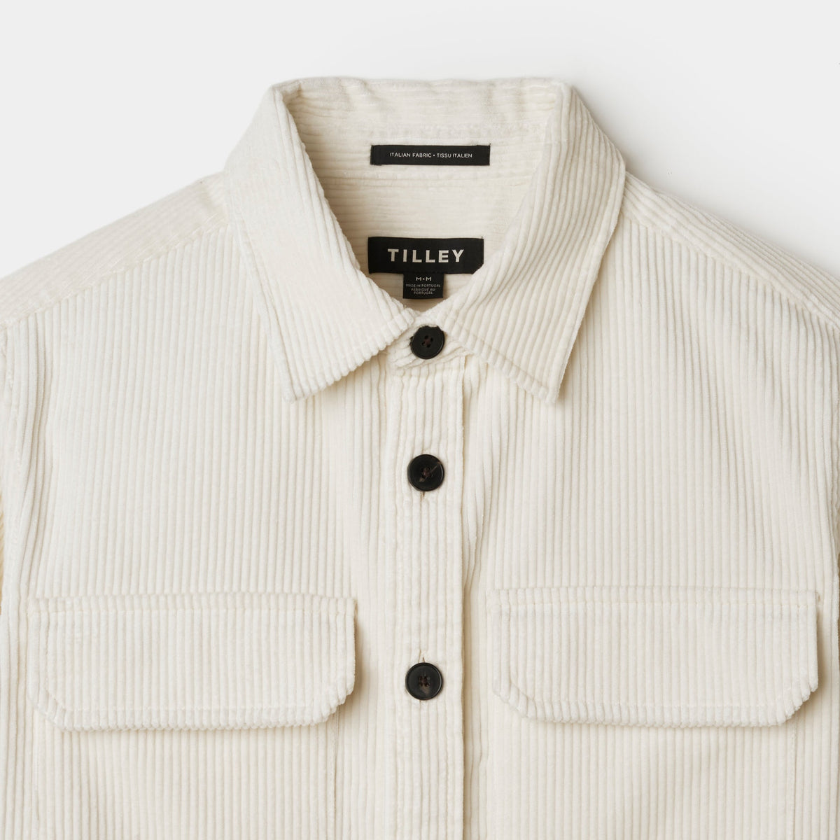 Men's Corduroy Overshirt – Heavyweight Italian Corduroy, Horn Button Front, Two Large Chest Pockets – view 19