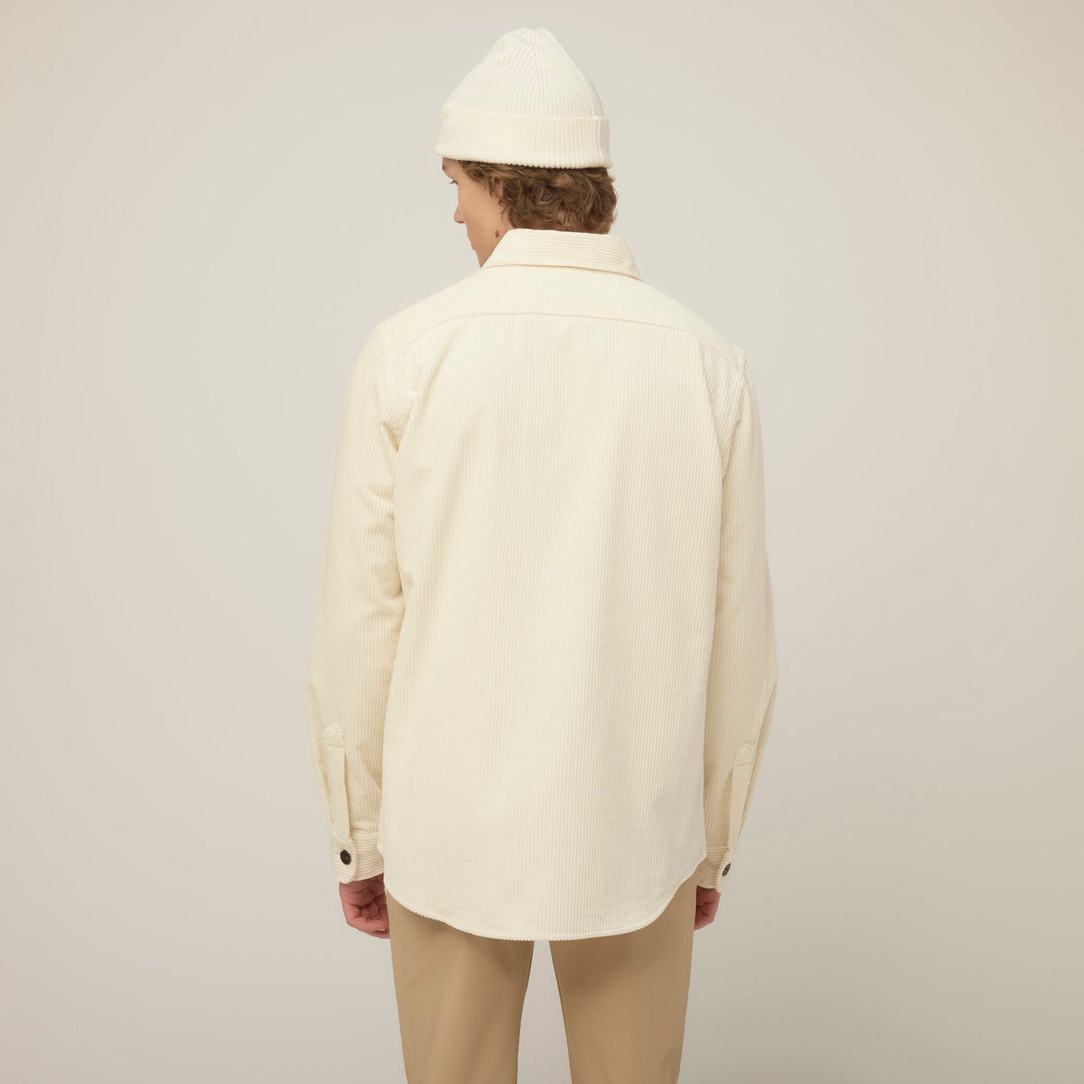 Men's Corduroy Overshirt – Heavyweight Italian Corduroy, Horn Button Front, Two Large Chest Pockets