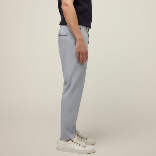 Men's Slim Stretch Twill Trousers – Durable Abrasion-Resistant Fabric, Wrinkle Resistant | Ice Blue