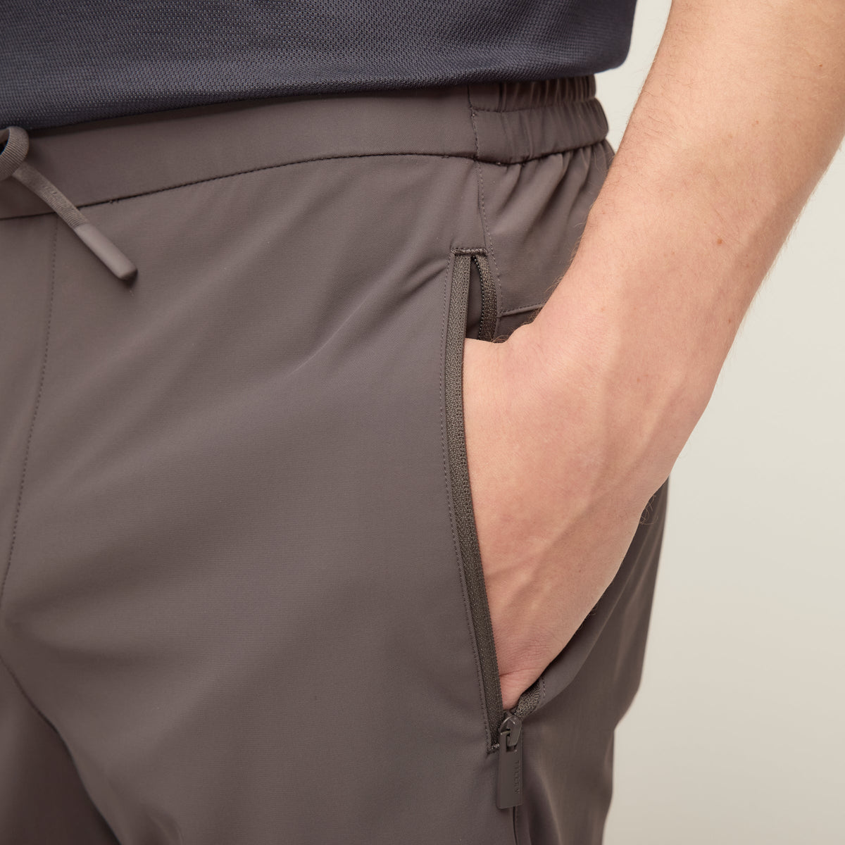 Men's Tech Stretch Nylon Pull-On Joggers in Slate – view 4