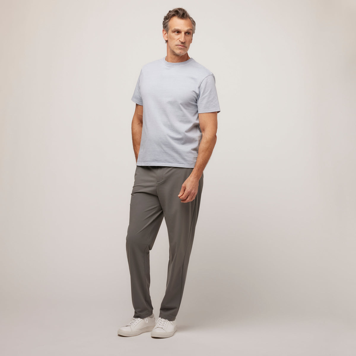 Men's Garment-Dyed Cotton T-Shirt in Frosted Mint – view 95