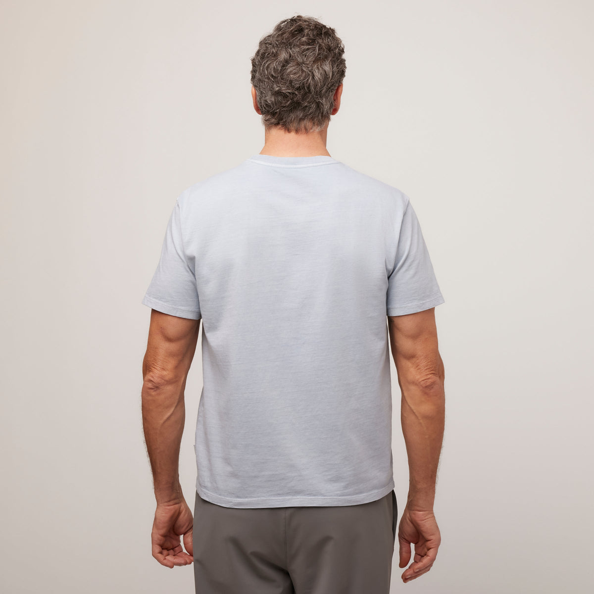 Men's Garment-Dyed Cotton T-Shirt in Frosted Mint – view 93