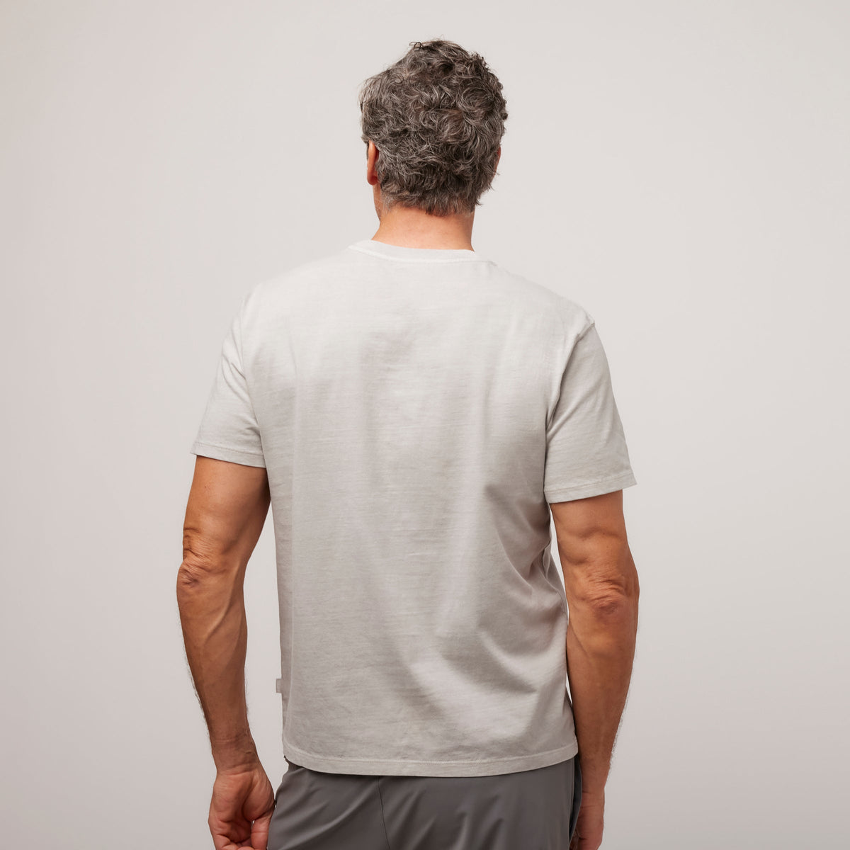 Men's Garment-Dyed Cotton T-Shirt in Frosted Mint – view 80