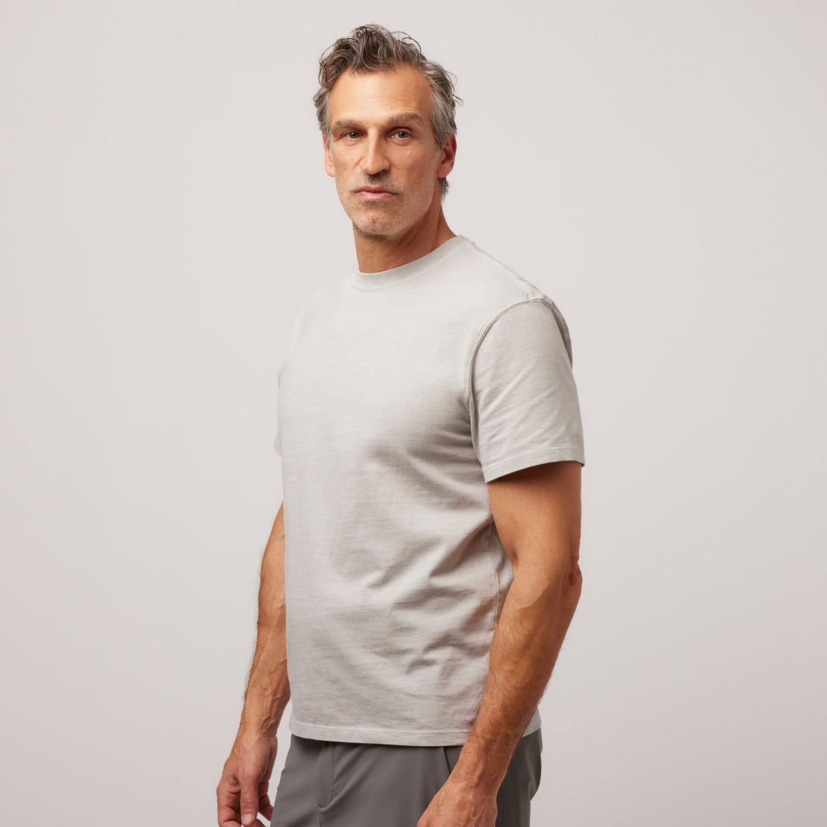 Men's Garment-Dyed Cotton T-Shirt in Frosted Mint – view 79