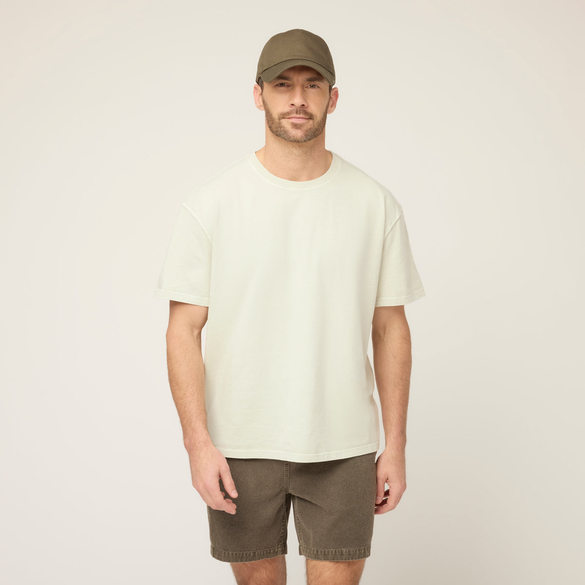 Men's Garment-Dyed Cotton T-Shirt in Frosted Mint – view 1