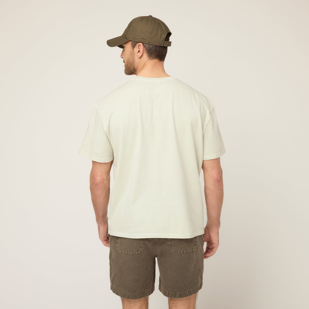 Men's Garment-Dyed Cotton T-Shirt in Frosted Mint – view 5