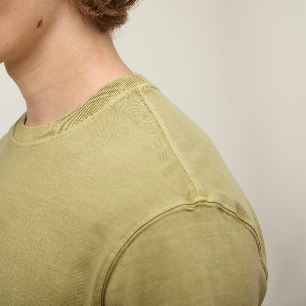 Men's Garment-Dyed Cotton T-Shirt in Frosted Mint – view 33