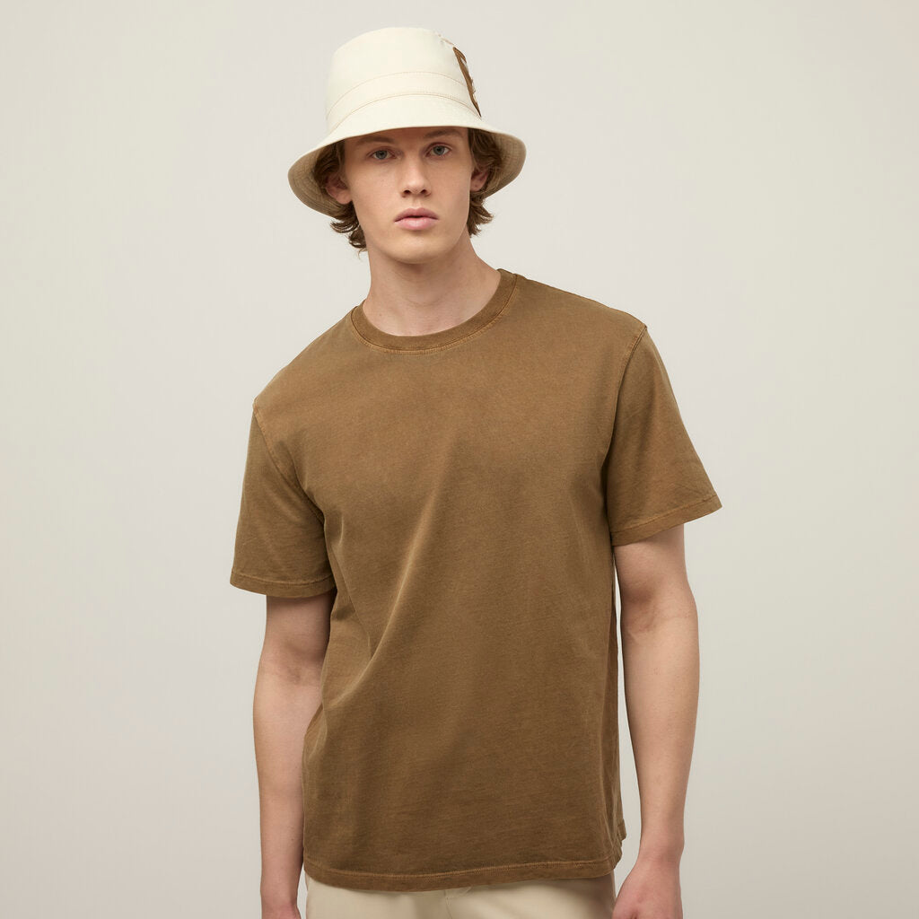 Men's Garment-Dyed Cotton T-Shirt in Frosted Mint – view 38