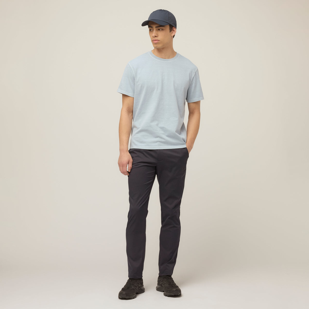 Men's Garment-Dyed Cotton T-Shirt in Frosted Mint – view 90