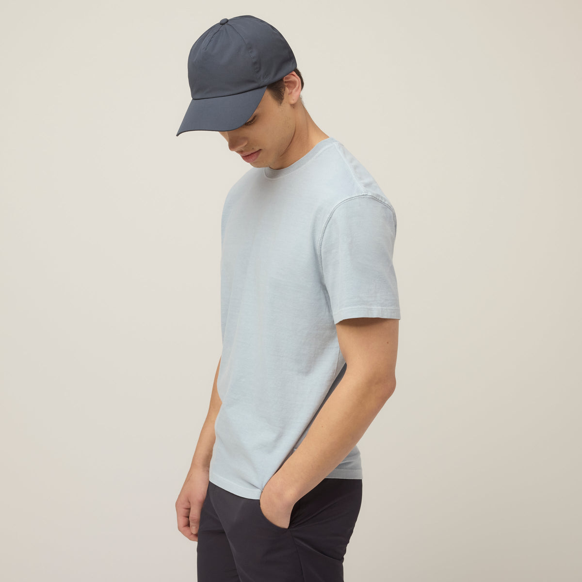Men's Garment-Dyed Cotton T-Shirt in Frosted Mint – view 88