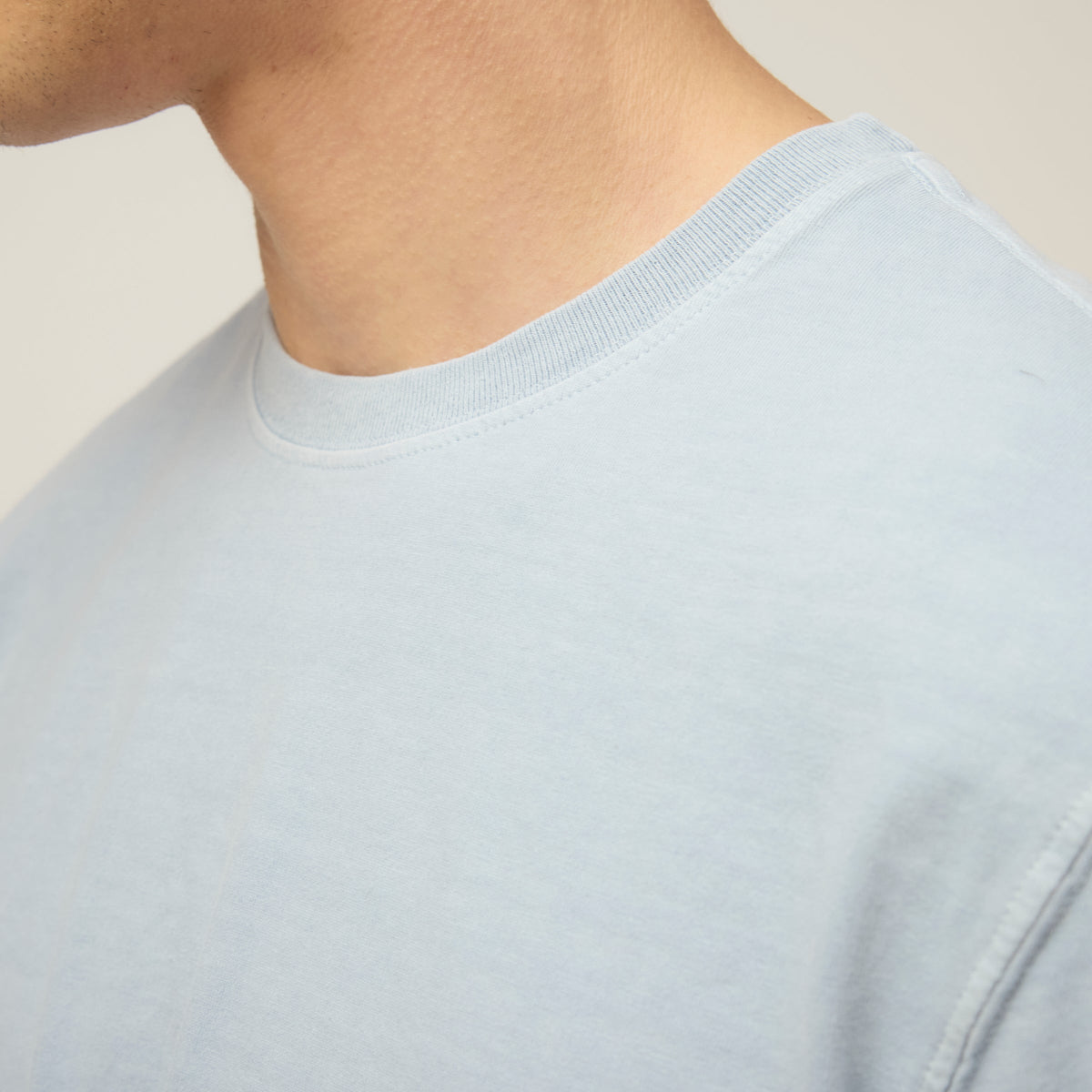 Men's Garment-Dyed Cotton T-Shirt in Frosted Mint – view 100