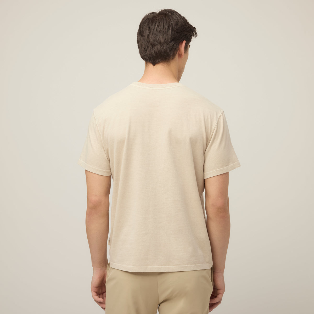 Men's Garment-Dyed Cotton T-Shirt in Frosted Mint – view 19