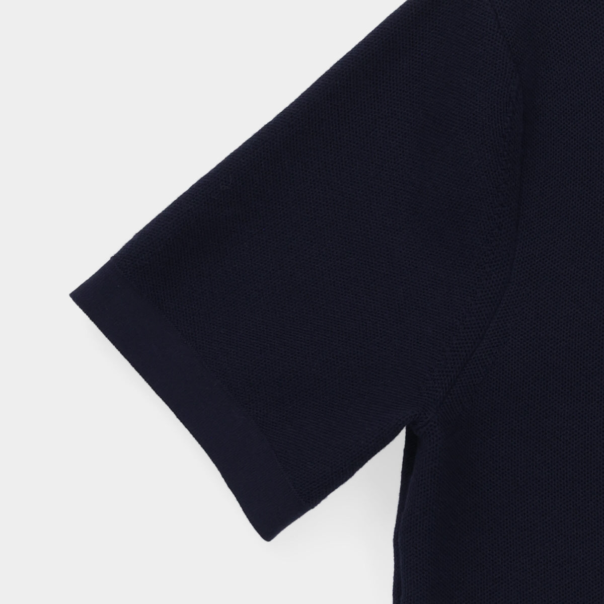 Men's Cotton Blend Textured Polo Sweater – view 9
