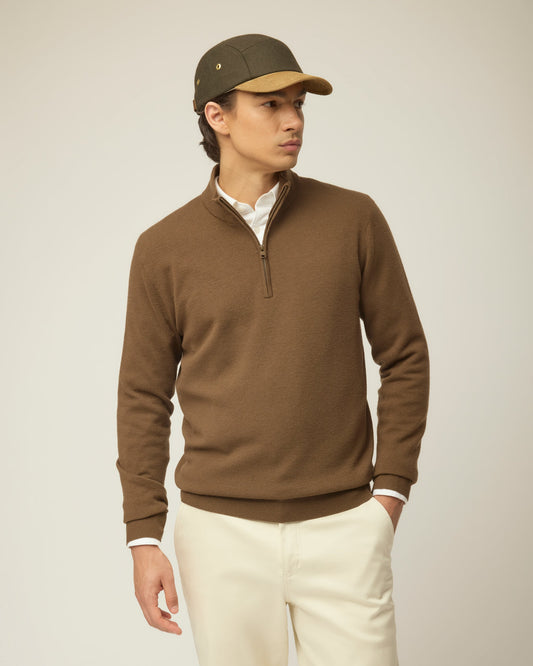 Men's Stretch Merino Wool Quarter Zip Jumper – view 2