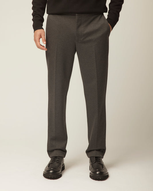 Chalet Men's Insulated Stretch Twill Trousers – Double-Layer Warmth, Classic Full-Length Cut | Charcoal