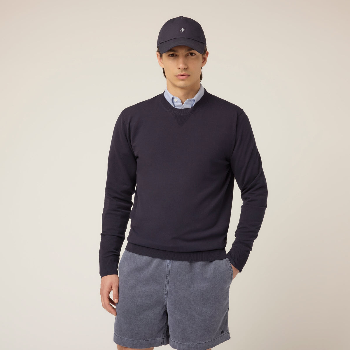Men's Extra-Fine Lightweight Crew Neck Jumper – view 8