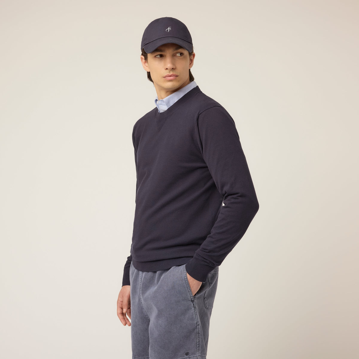 Men's Extra-Fine Lightweight Crew Neck Jumper – view 9