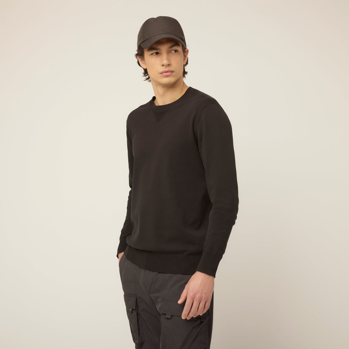 Men's Extra-Fine Lightweight Crew Neck Jumper – view 2