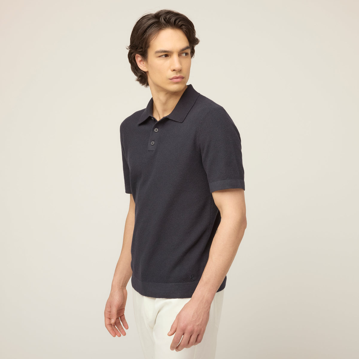 Men's Cotton Linen Polo Collar Jumper – view 2