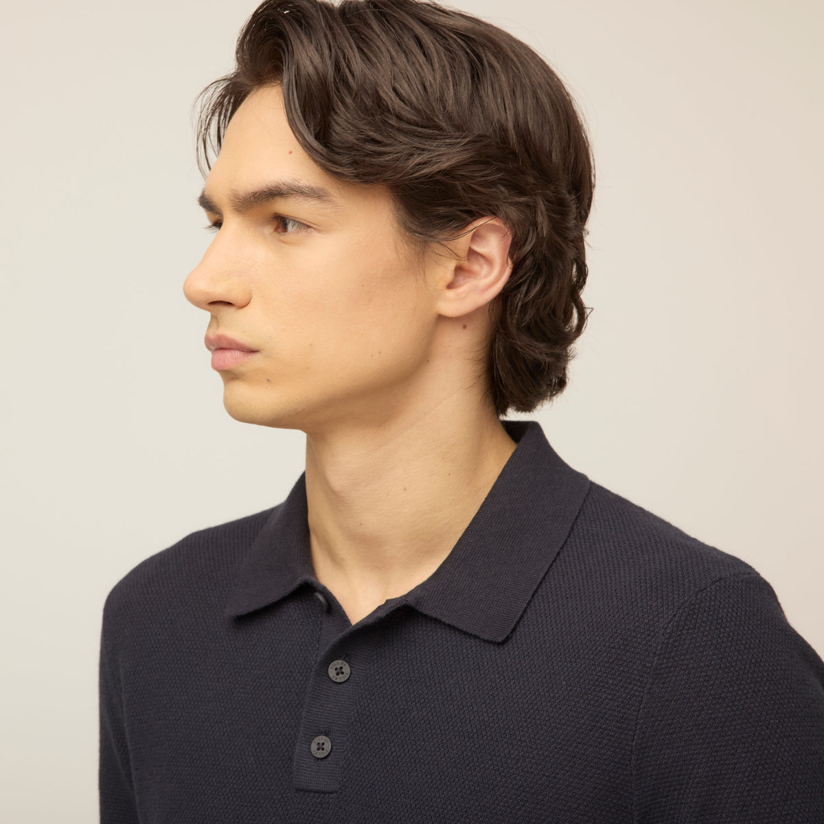 Men's Cotton Linen Polo Collar Jumper – view 4