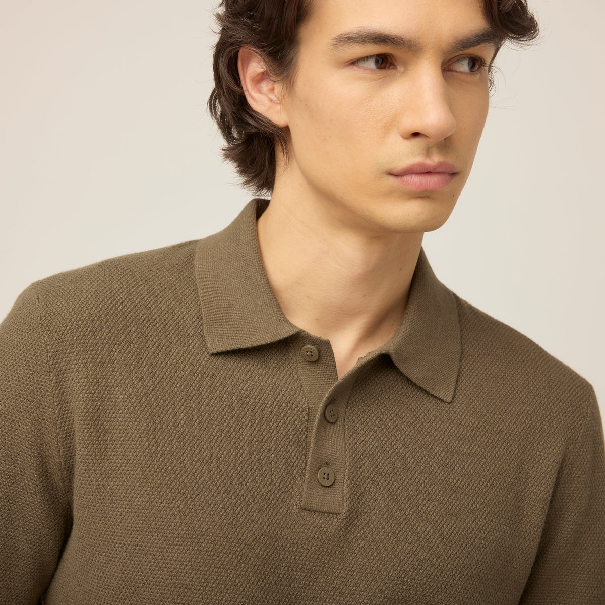 Men's Cotton Linen Polo Collar Jumper – view 12