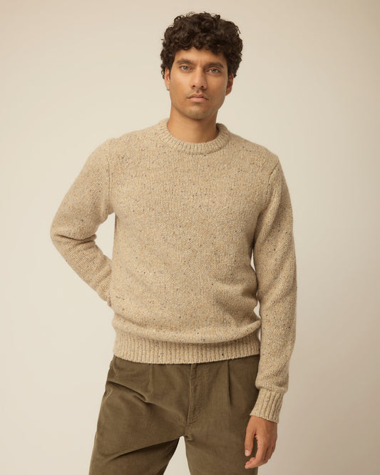 Men's Donegal Merino Cashmere Crew Neck Jumper – view 1