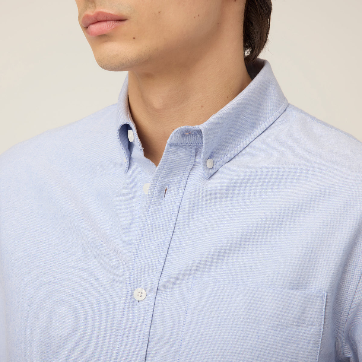 Men's Cotton Oxford Shirt – Traditional Oxford Weave, Long Sleeves, Wear on Its Own or Layered