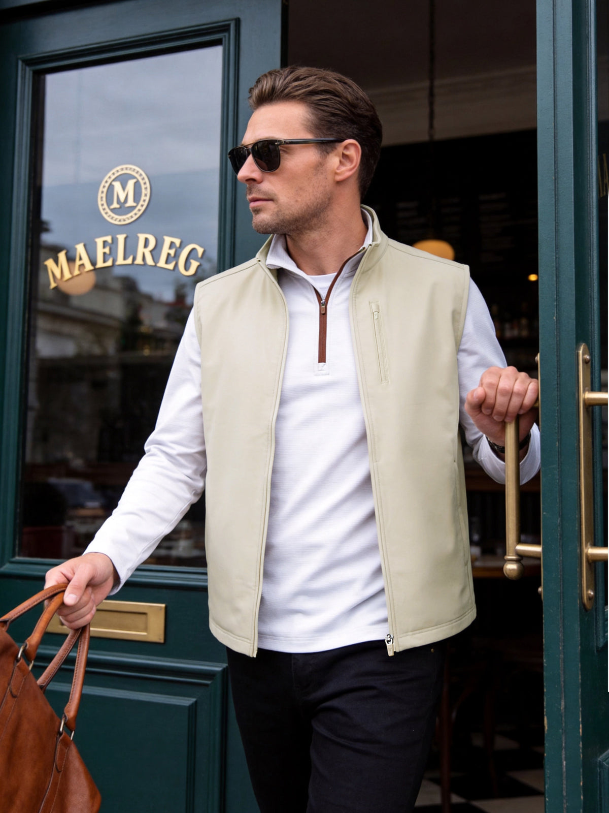 Men's Water-Resistant Fleece Golf Vest – view 1