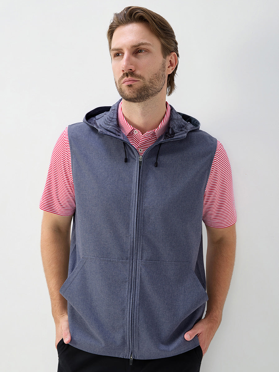 Men's Water-Resistant Sleeveless Hooded Gilet – view 1