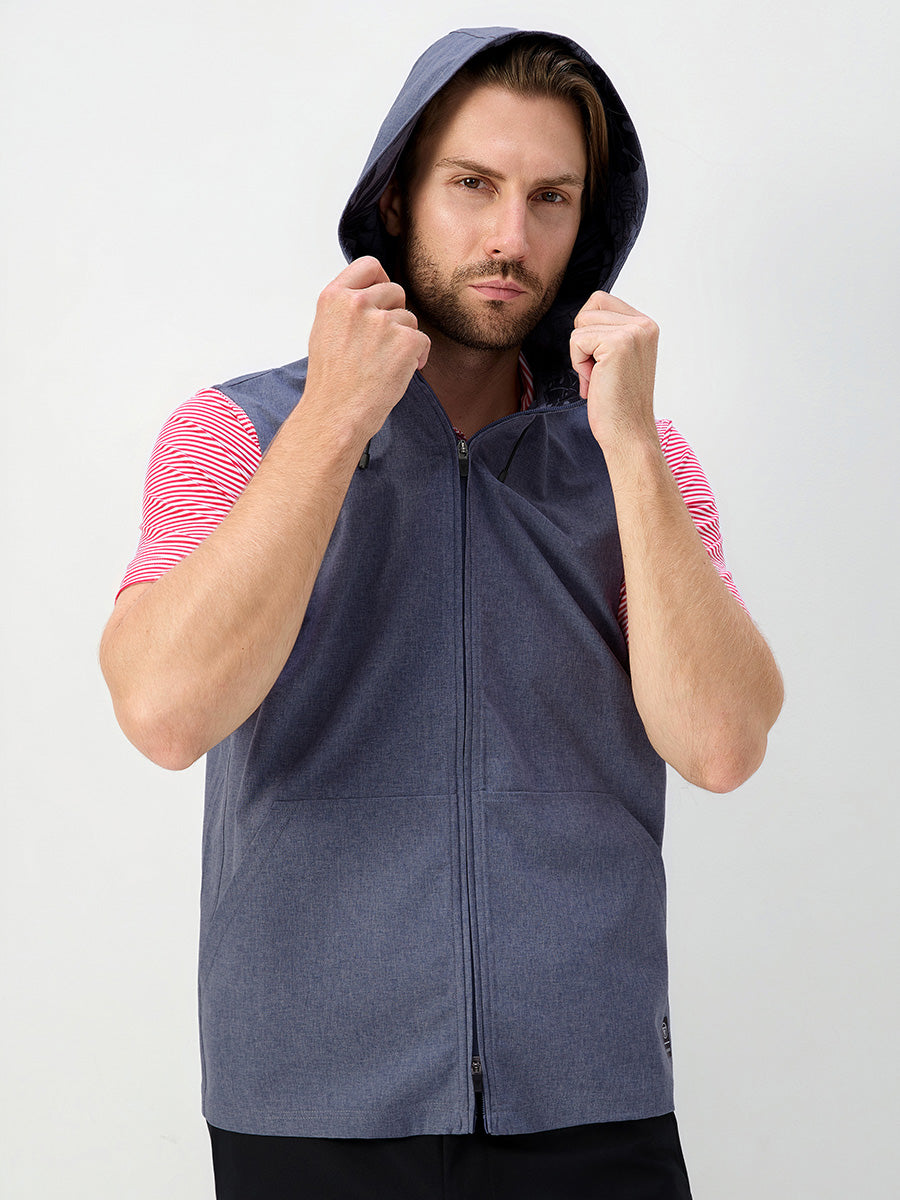 Men's Water-Resistant Sleeveless Hooded Gilet – view 3