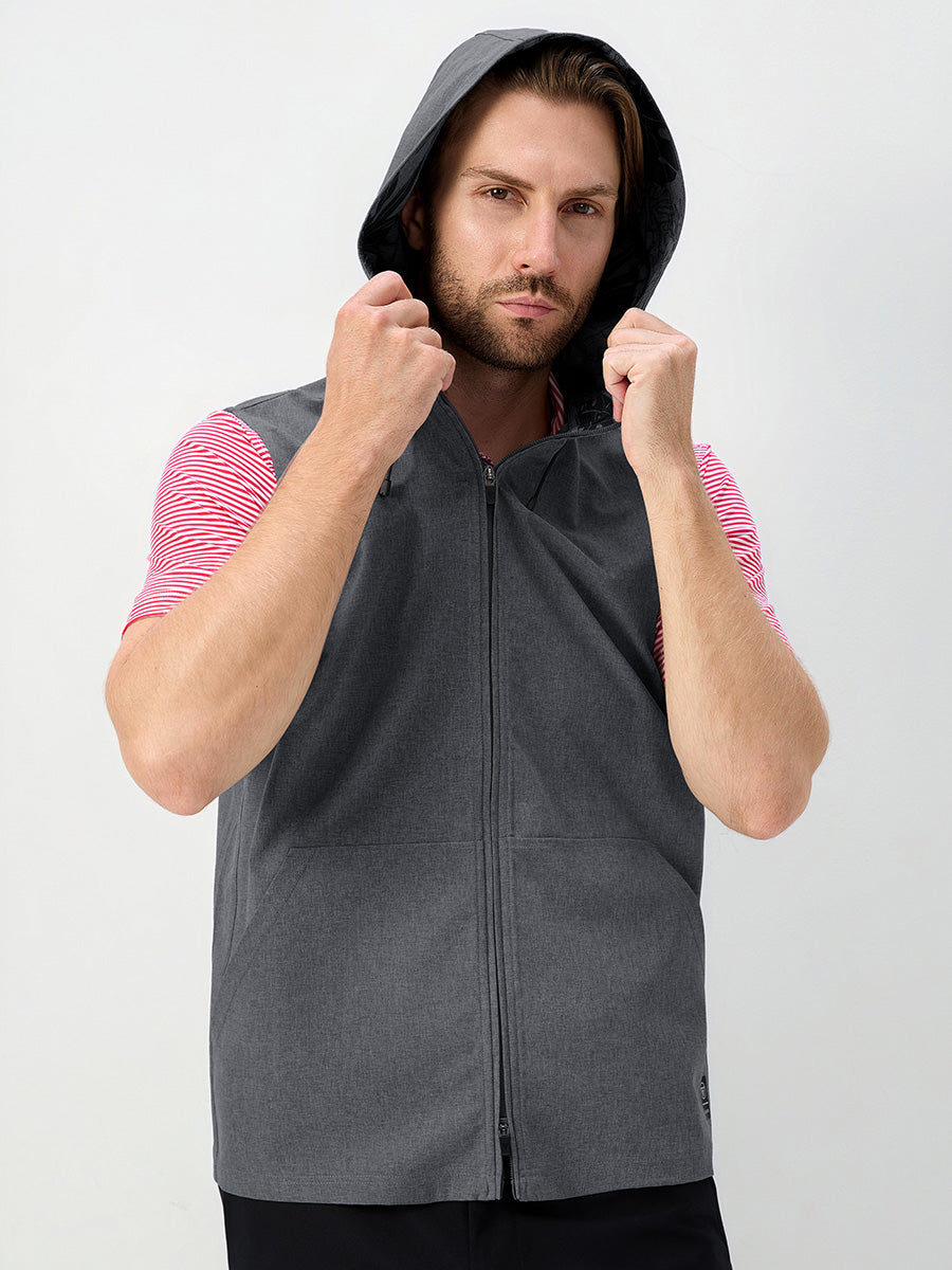 Men's Water-Resistant Sleeveless Hooded Gilet – view 35