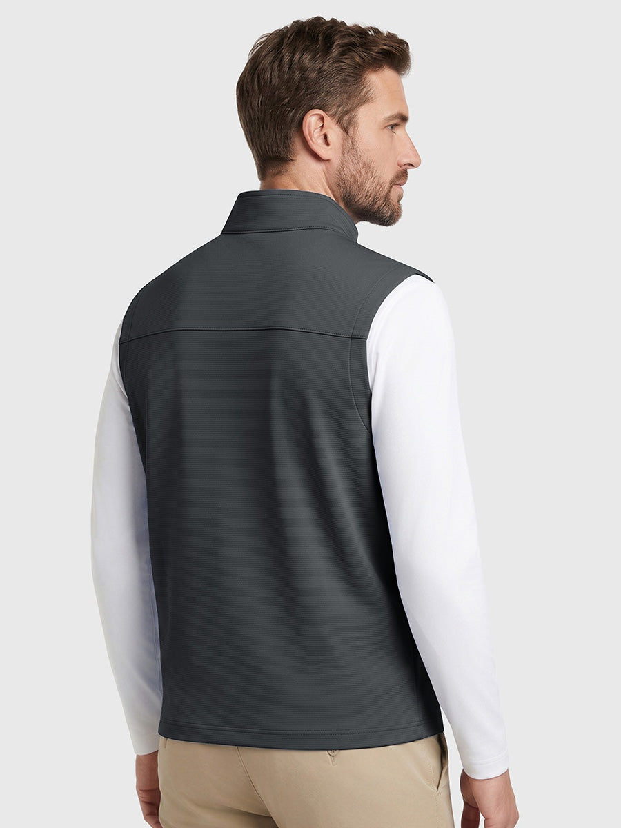 Men's Nylon Blend Stripe Texture Golf Gilet – view 3