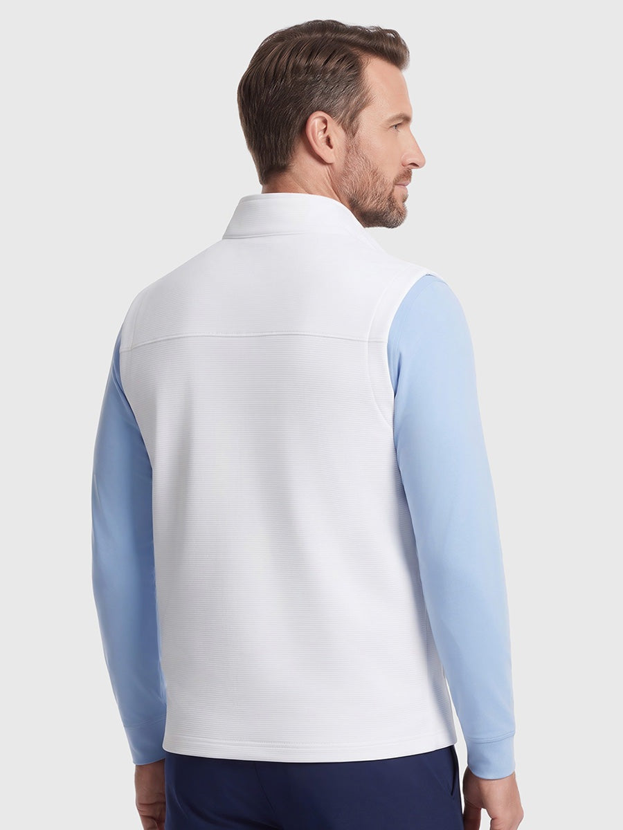 Men's Nylon Blend Stripe Texture Golf Gilet – view 12