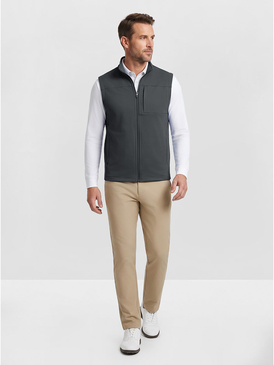Men's Nylon Blend Stripe Texture Golf Gilet – view 4