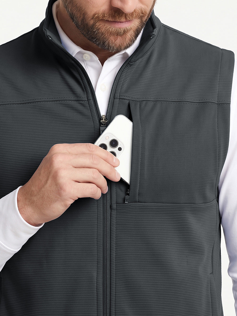 Men's Nylon Blend Stripe Texture Golf Gilet – view 5