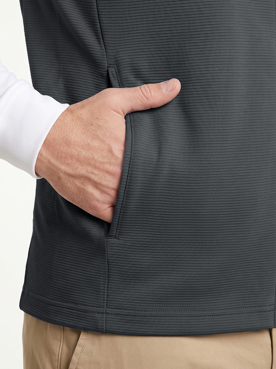 Men's Nylon Blend Stripe Texture Golf Gilet – view 7
