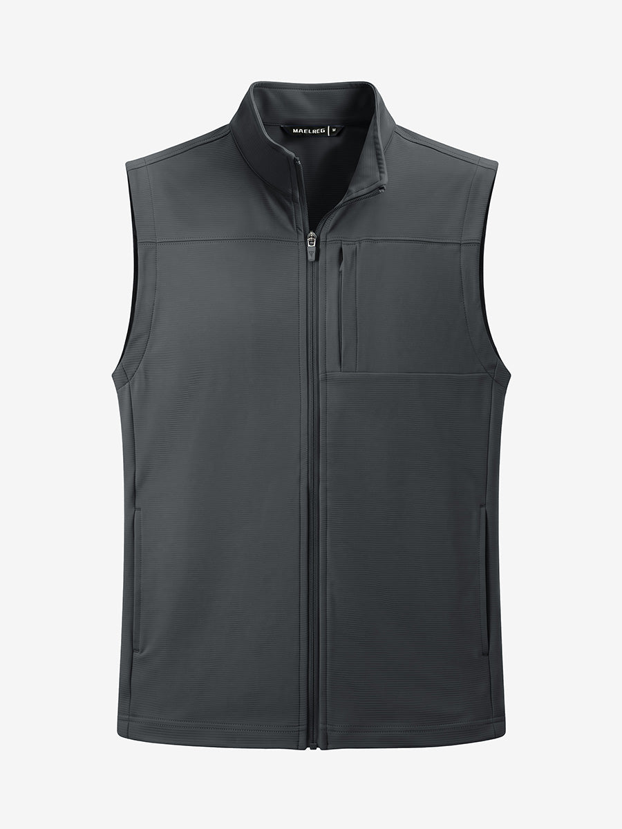 Men's Nylon Blend Stripe Texture Golf Gilet – view 8
